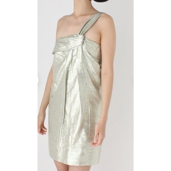 Gorgeous Stella McCartney silk light gold mini dress - Picture 10 of 10